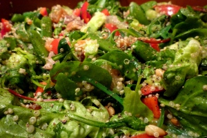 Spinazie Zalm Sugar Snaps Quinoa Salad